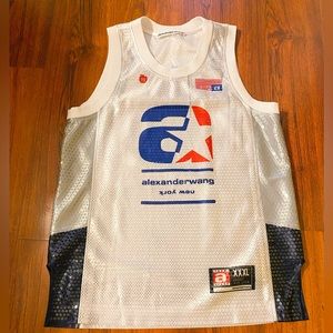 Alexander Wang FW23 Sequin Color Block Basketball Shirt